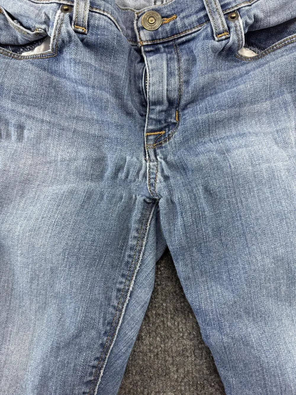 Hudson Krista Super Skinny Crop Jeans Womens 27 Light Wash Blue Mid Rise Denim